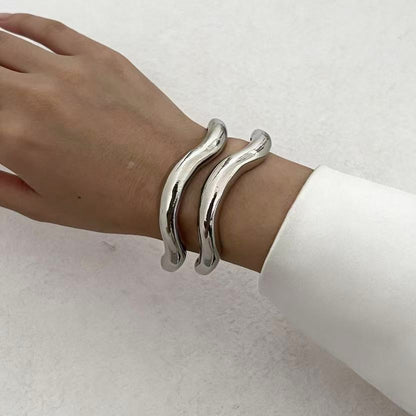 European And American Cross-Border Design-Driven Irregular Metal Bracelet