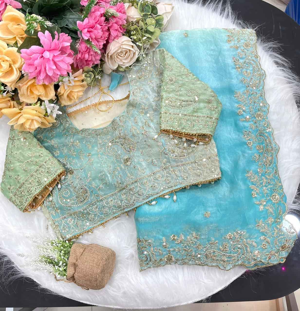 NeelAab NoorLeher Designer Saree-3