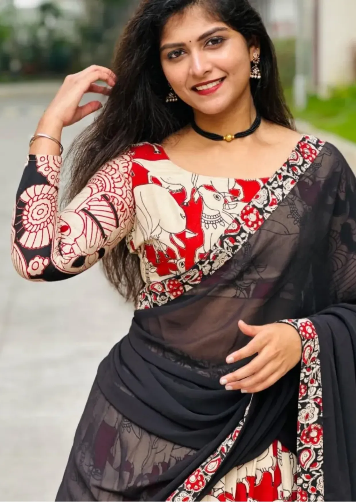 Kalamkari Heritage Riyon Cotton Lehenga Choli Set-0