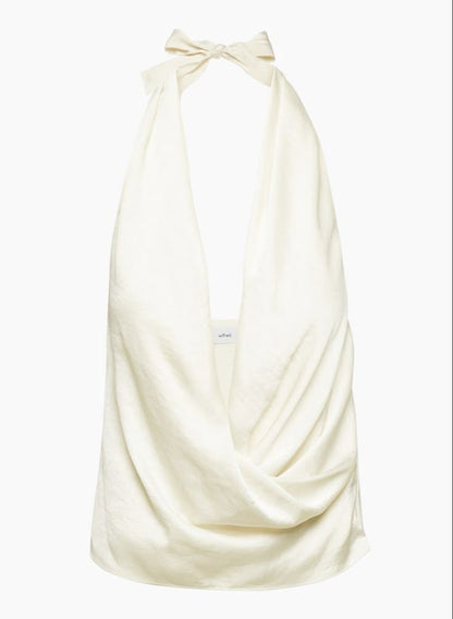 Women's Fashion Deep V-neck Backless Halter Top