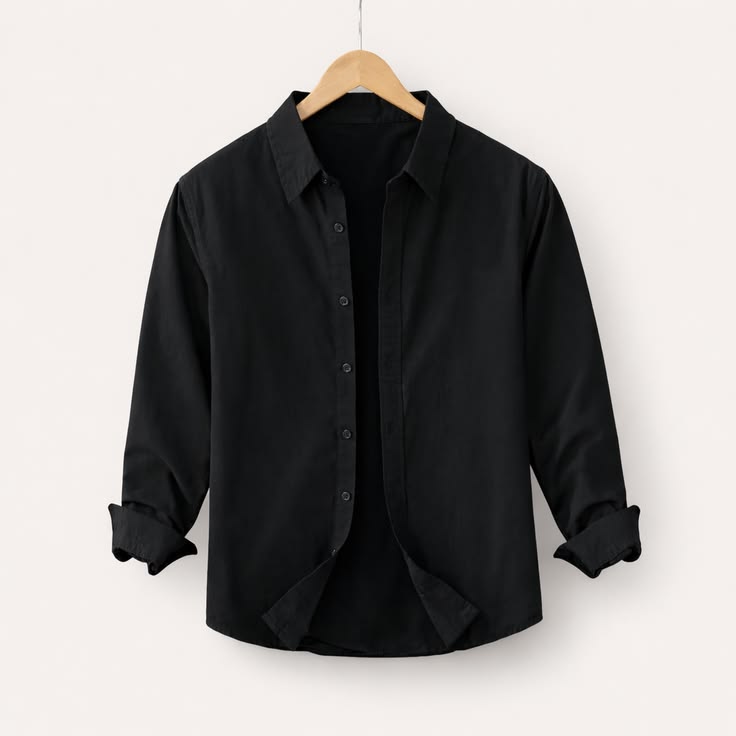 Spring And Autumn Loose Long-sleeved Shirt For Men