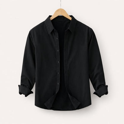 Spring And Autumn Loose Long-sleeved Shirt For Men