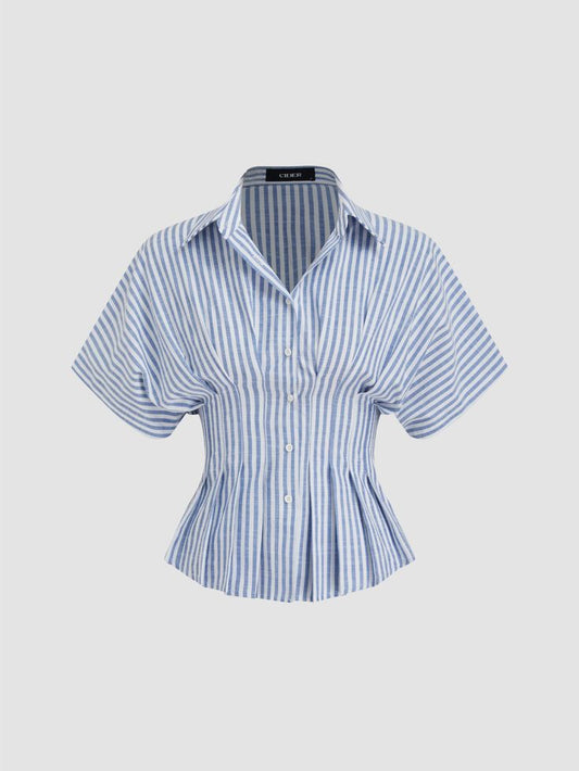 Pleated Waist-cinching Top That Flatters Your Figure And Pairs Effortlessly With Any Look