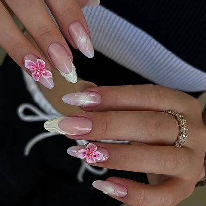Charming Strawberry Almond Press-On Nails-19