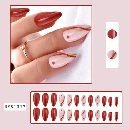 French Lemon Long Almond Press-On Nails-2