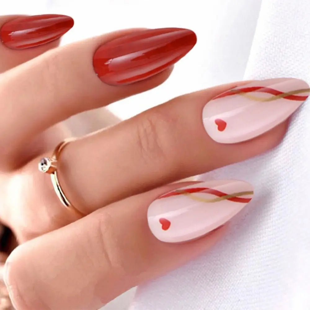 French Lemon Long Almond Press-On Nails-5