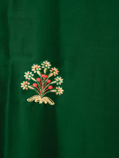 Designer Saree with Kundan & Embroidery Work by Shreekama-4