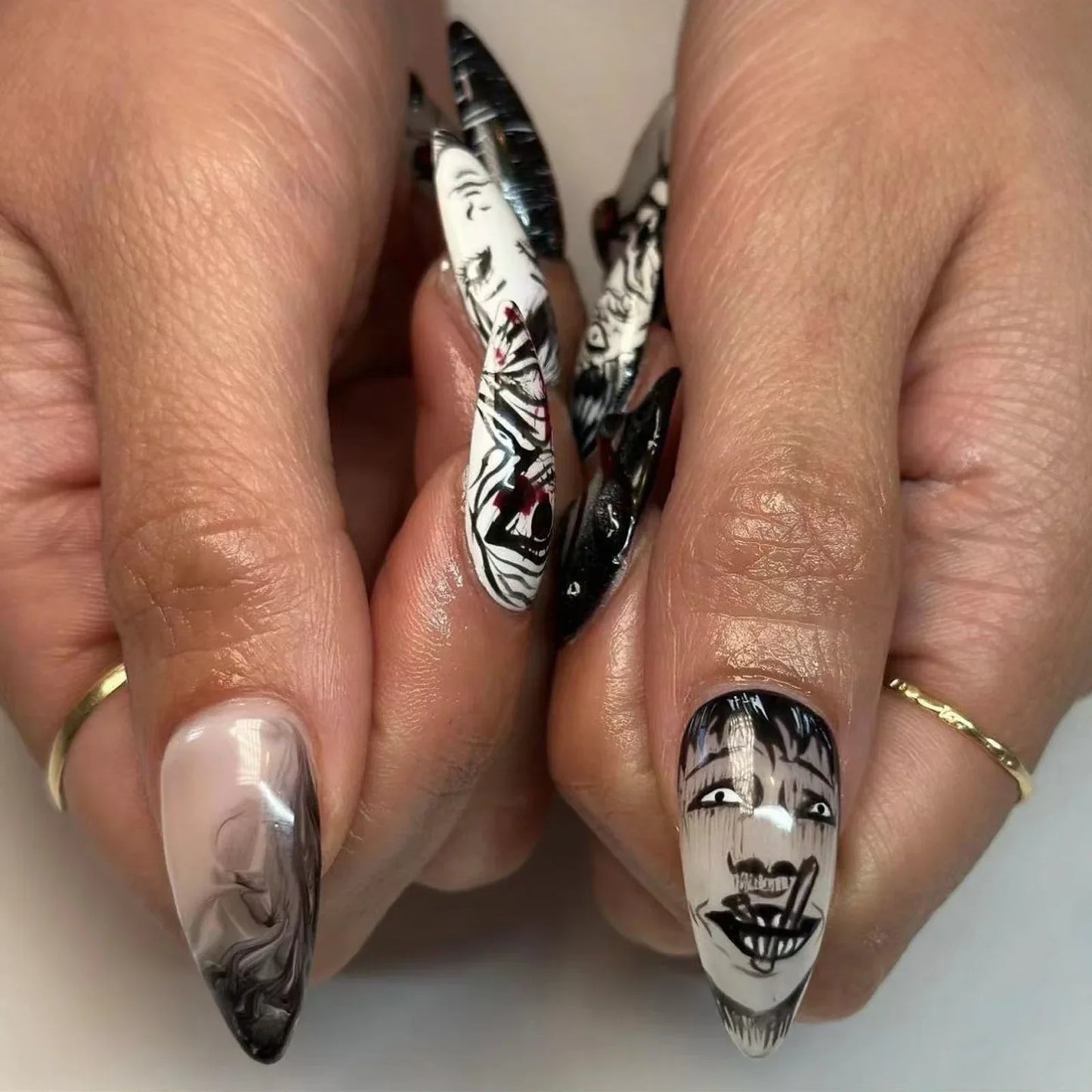 Kawakami Tomie Almond Nails-1