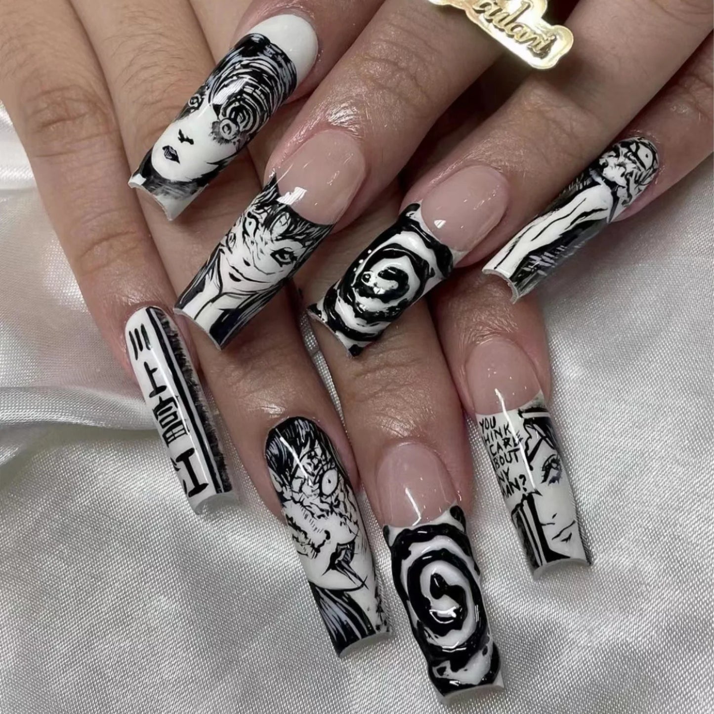 Kawakami Tomie Almond Nails-7