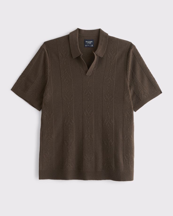 Men's Breathable V-neck Hollow Lapel Knitwear