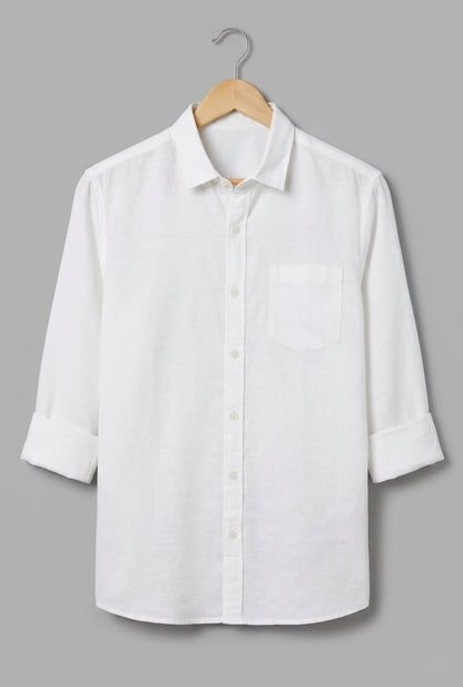 Spring And Autumn Loose Long-sleeved Shirt For Men