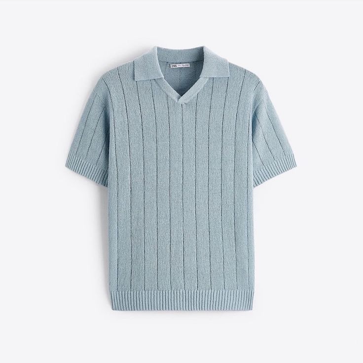Men's Breathable V-neck Hollow Lapel Knitwear