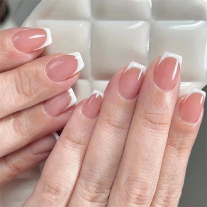 Wine Red Almond Fake Nails-37