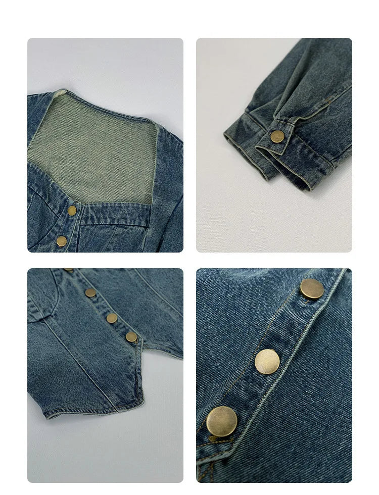 A denim top and long skirt set offers a timeless blend of effortless style and coordinated elegance. The structured denim top adds a flattering, tailored touch, while the flowing long skirt brings movement and grace, creating
