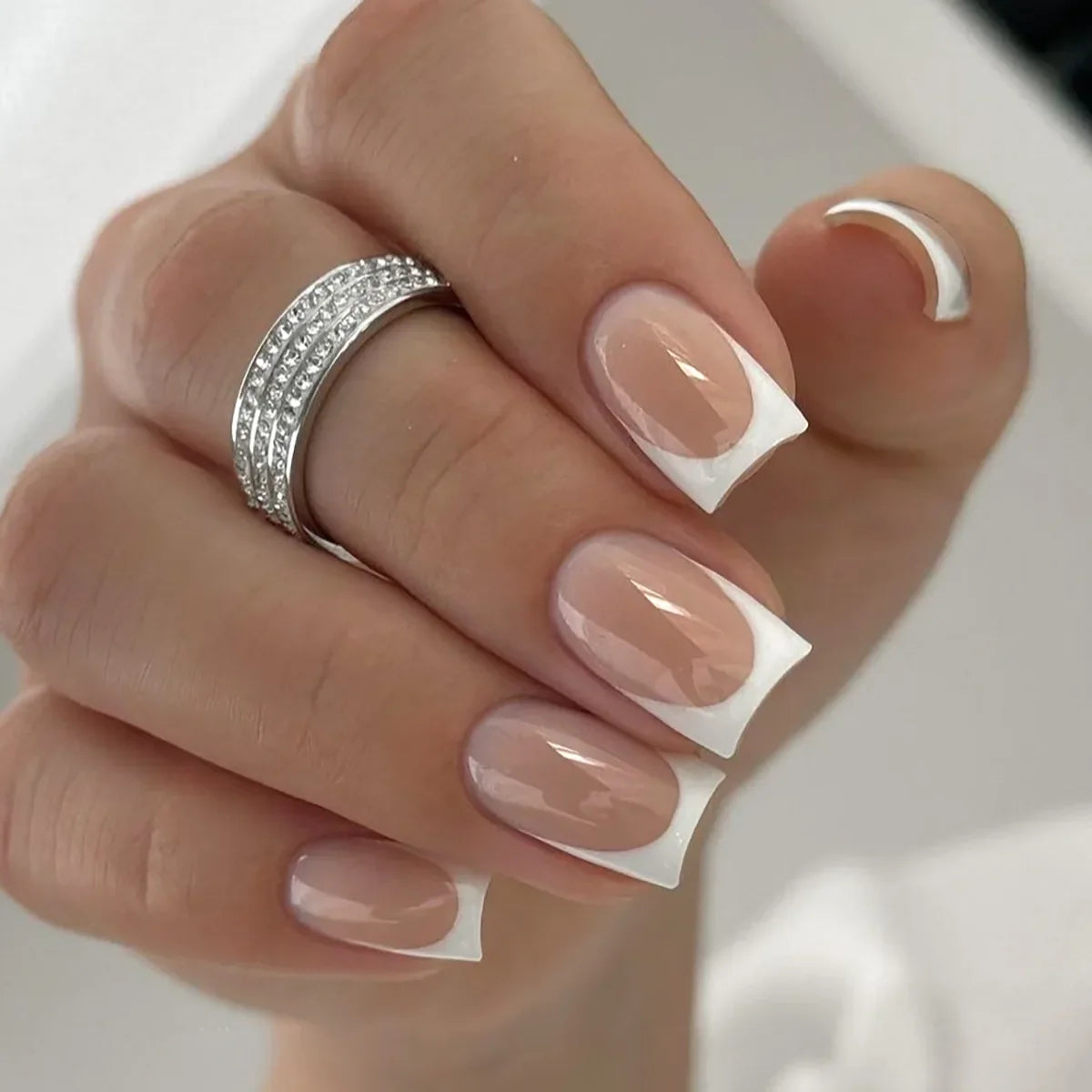 Wine Red Almond Fake Nails-34