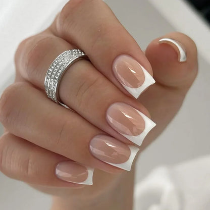 Wine Red Almond Fake Nails-34