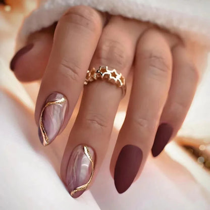 Chic Almond Press-On Nails-51