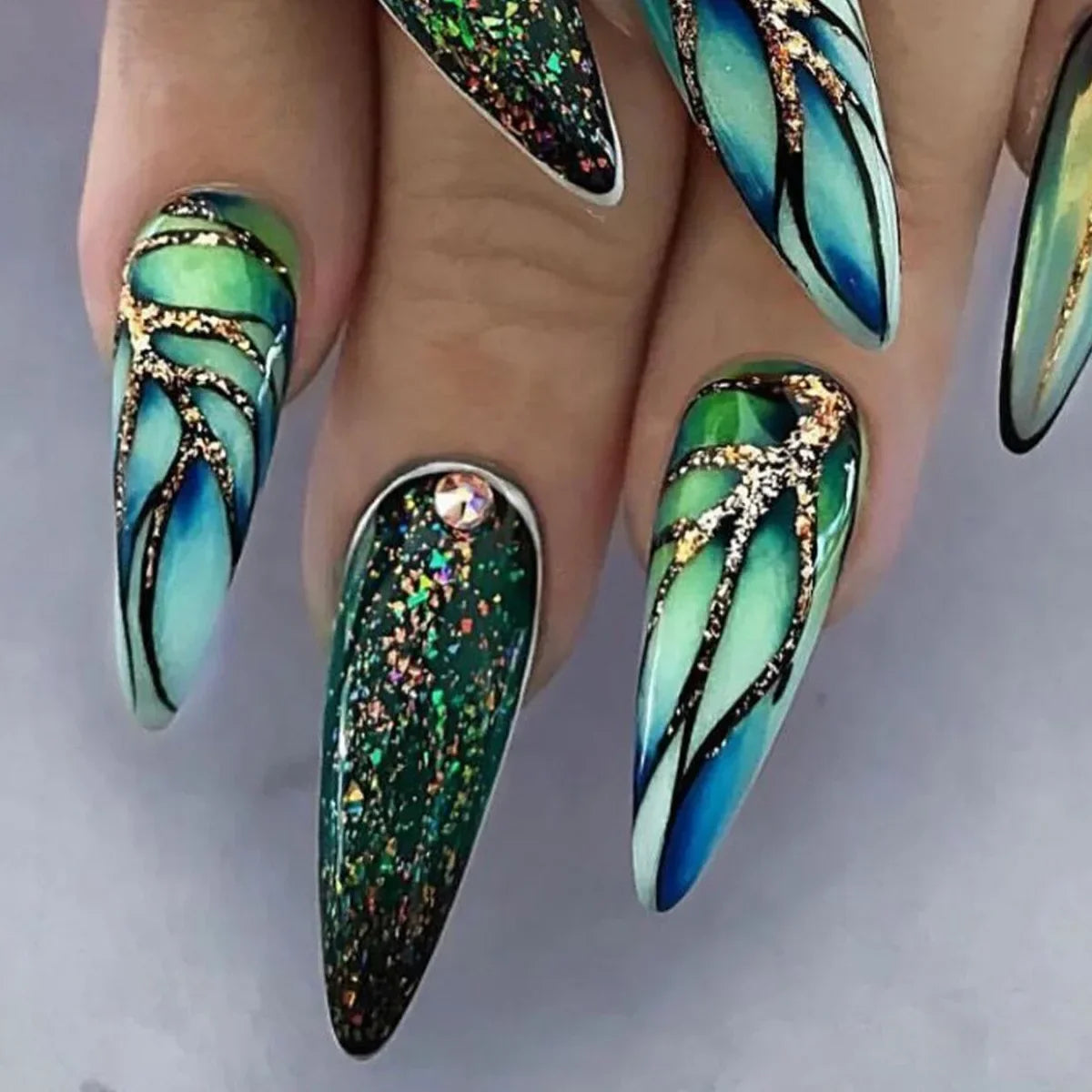 Chic Almond Press-On Nails-31