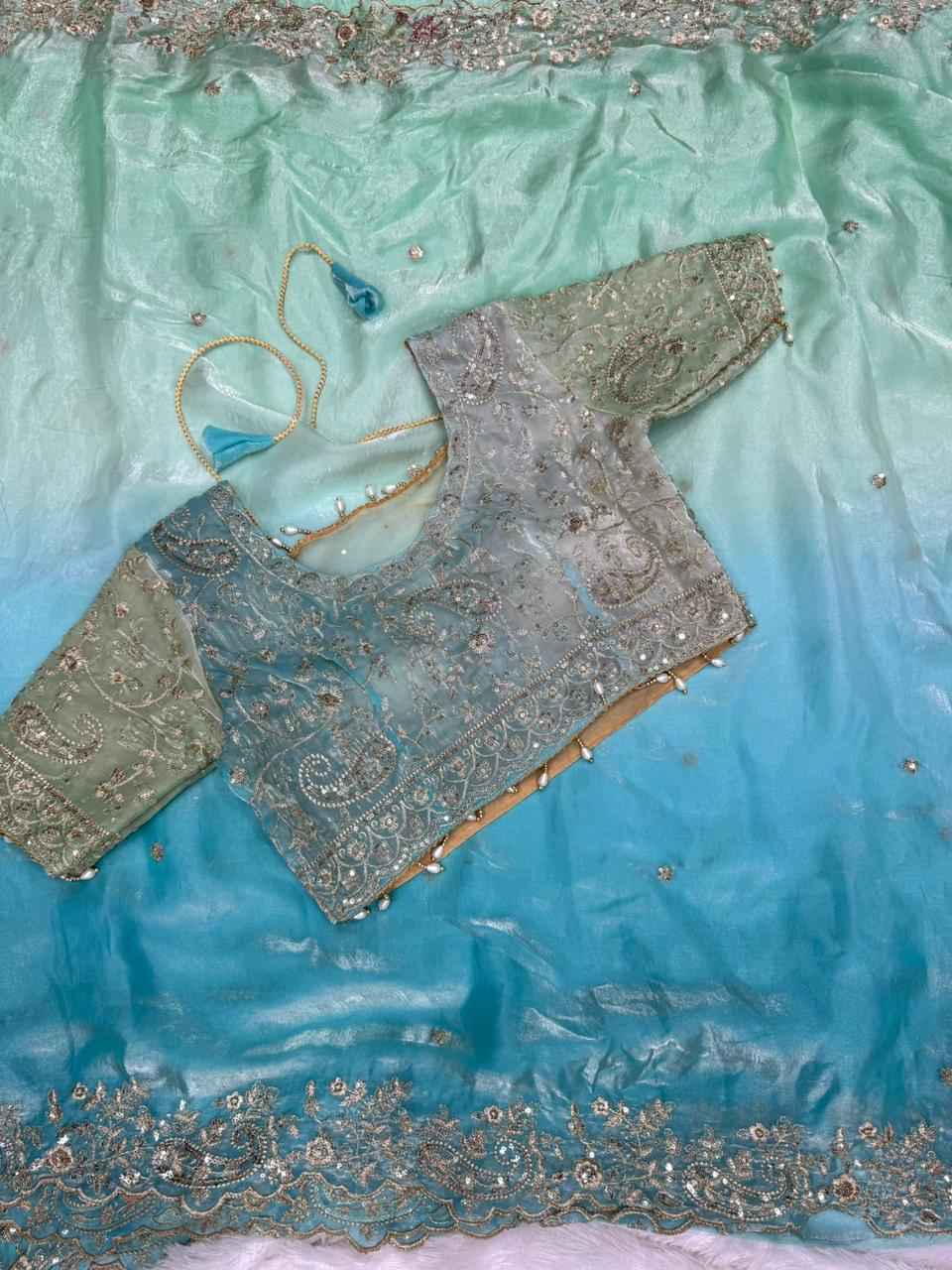 NeelAab NoorLeher Designer Saree-2