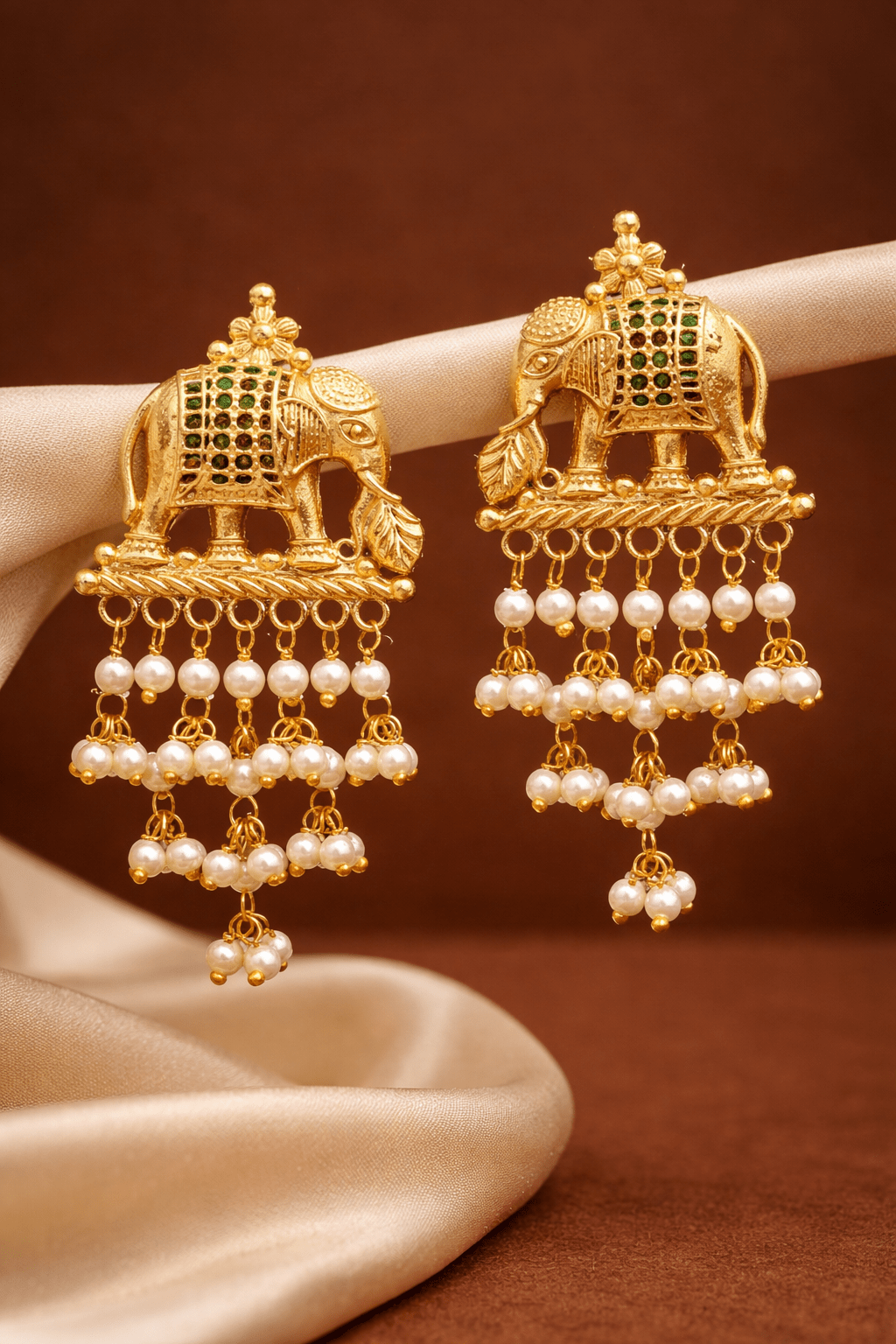 Gajraj Gold Dangler Earrings-0