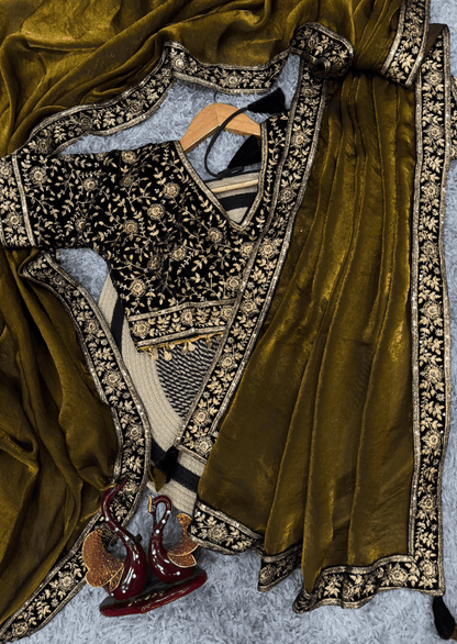 Noor-E-Zehra Space Silk Saree Set-3