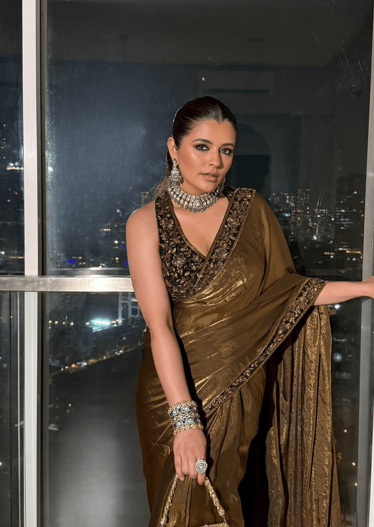 Noor-E-Zehra Space Silk Saree Set-2