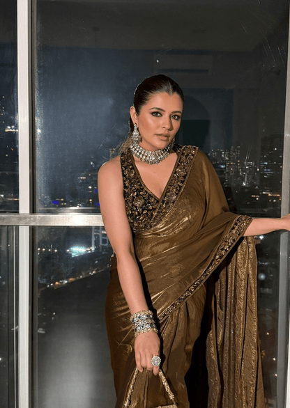 Noor-E-Zehra Space Silk Saree Set-2