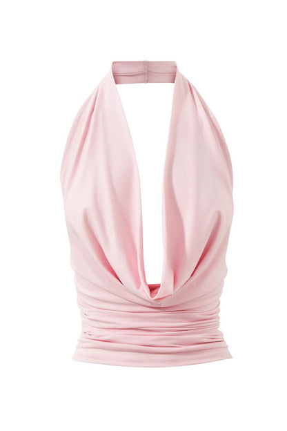 Women's Fashion Deep V-neck Backless Halter Top